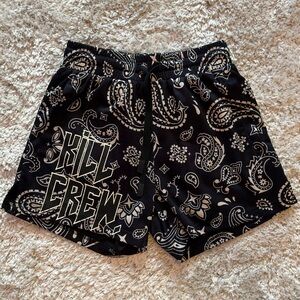 Kill Crew Thigh High Paisley Shorts XS